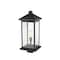Z-Lite Portland 1 Light Outdoor Post Mount Fixture, Black & Clear Beveled 531PHBXLS-BK - alternate 7